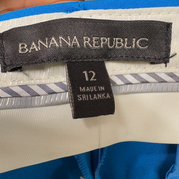 Banana Republic Avery Pants Women's Size 12 Cerulean Blue Straight Leg Career - Picture 5 of 16